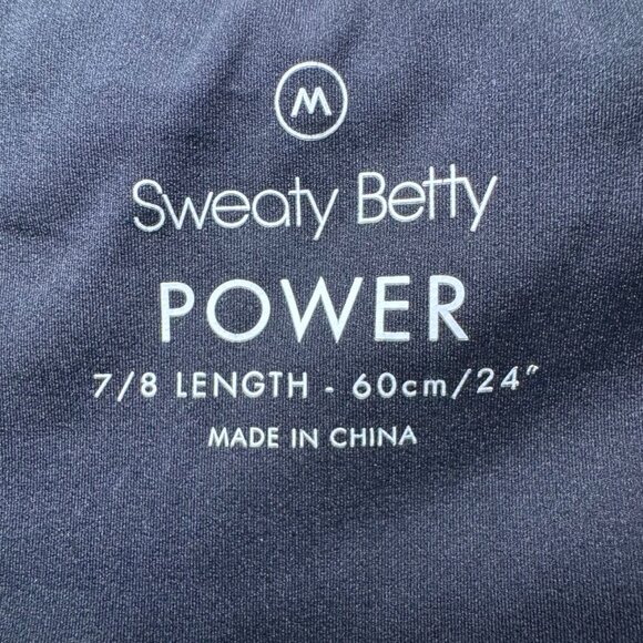 Sweaty Betty Power Pocket Workout 7/8 Leggings In Blue Floral Pop Print Medium - Picture 5 of 7